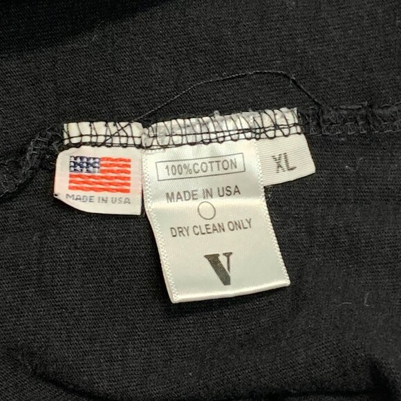 Vlone Staple T-Shirt Black/Grey Distressed Logo V Live Die Vlone Tee XL USA Made - Picture 5 of 6